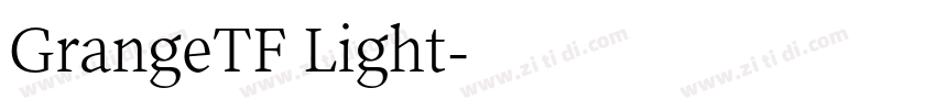GrangeTF Light字体转换